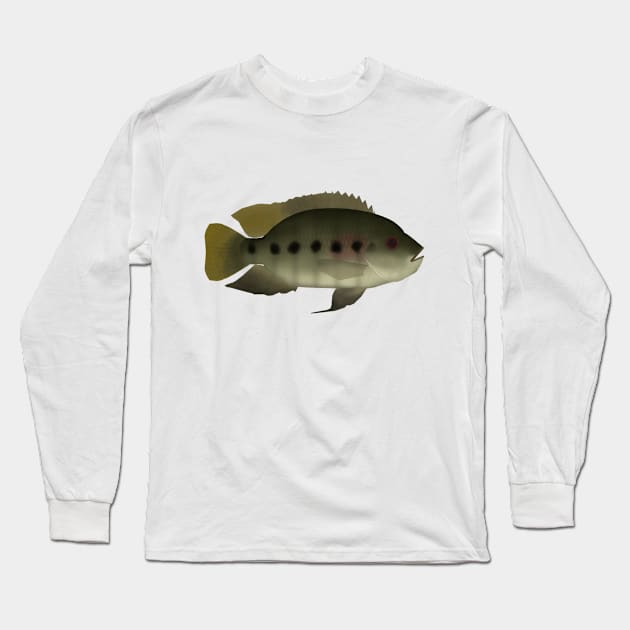 Spotted Tilapia Long Sleeve T-Shirt by FishFolkArt